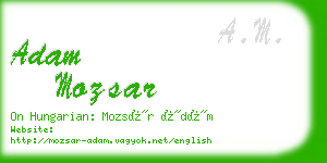 adam mozsar business card